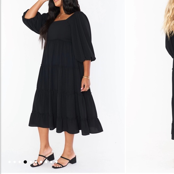 NWT Show Me Your Mumu Black Elaina Midi Dress - Picture 4 of 8